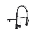 Explosion style black small spring kitchen sink faucet